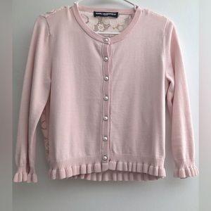 💕 Knit and Lace light Pink Cardigan Karl Lagerfeld